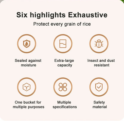 10KG Storage Container – Sealed Cereal, Pet Food, Rice, or Flour  Dispenser with Buckle